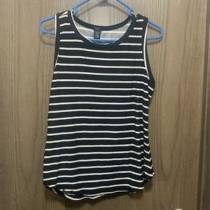 Rue21 Top Sleeveless Stripe Tank Black X-Large